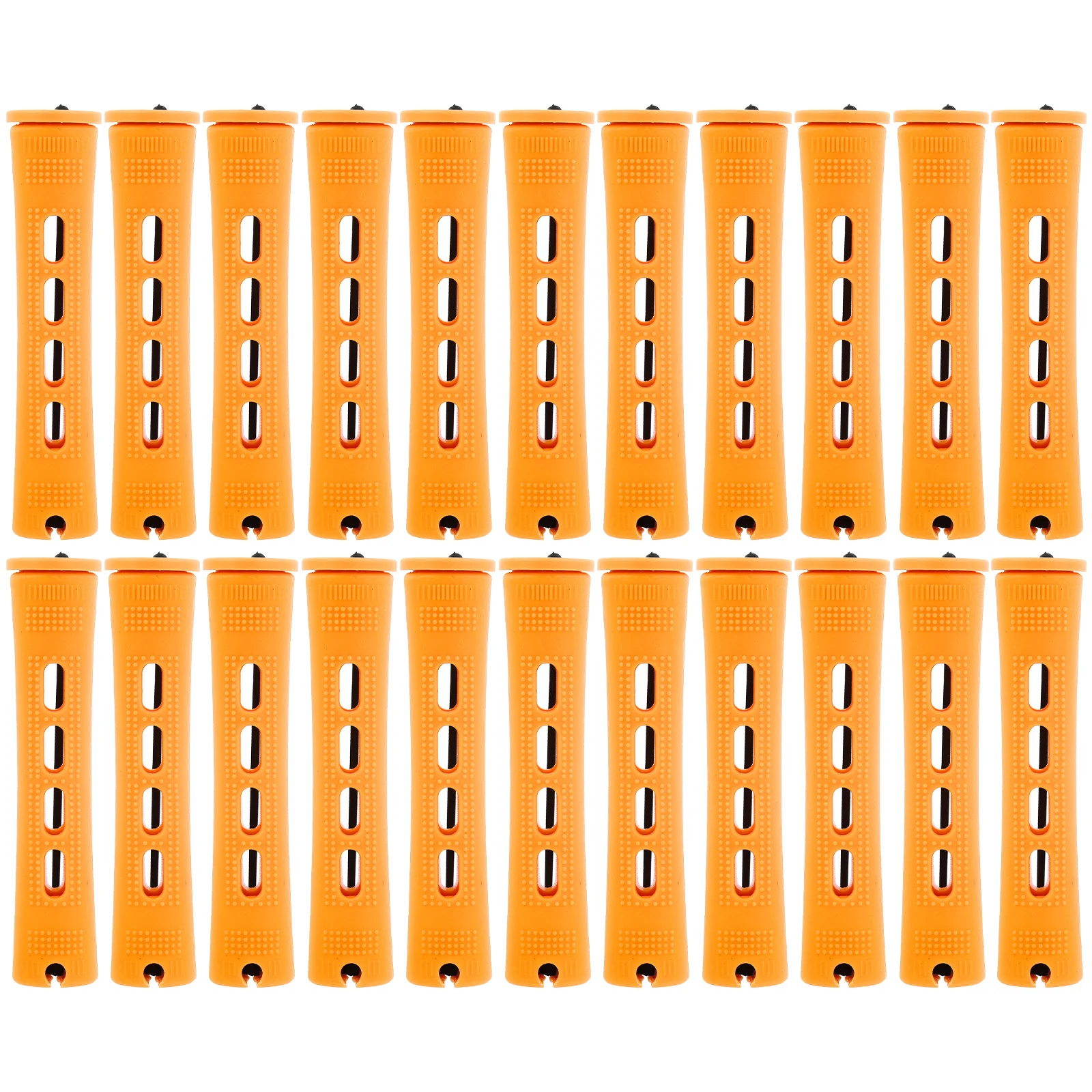 20 pçs rolos de cabelo rolos de plástico com tampas natural curl segurar leve ferramentas estilo cabelo portátil uso em viagem em casa