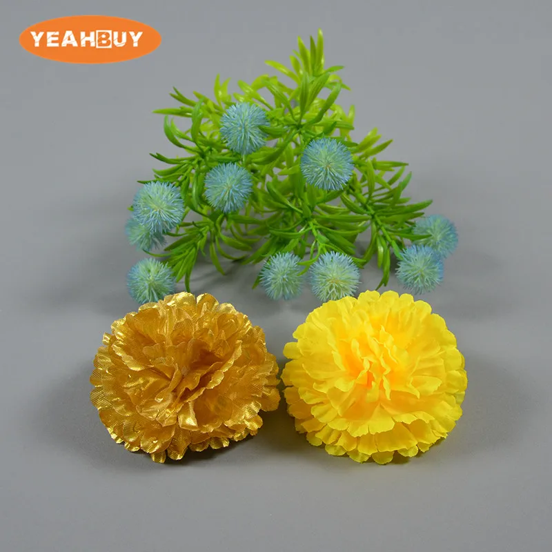 12pcs16color 9cm Artificial Simulation Fake Silk Carnation Flower Heads For Mother\'s Day DIY Hat Headware Garden Decorative