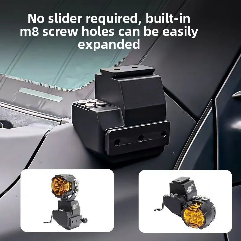 For Toyota Land Cruiser LC200 A Pillar Spotlight Extension Bracket Fixed Auxiliary LED Light Stand Modification Accessories