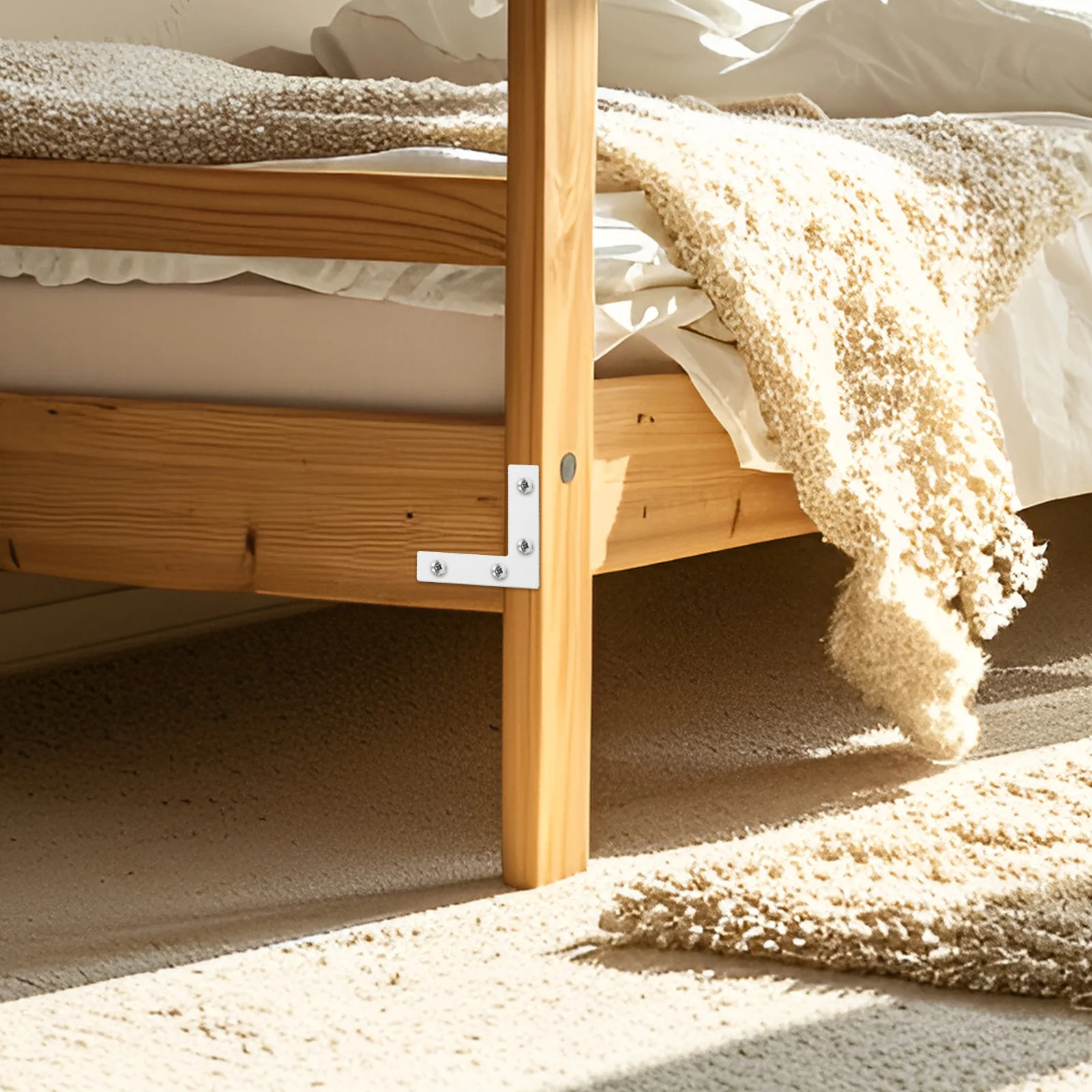 1세트 스테인리스 스틸 L자형 선반 연결기 중량용 벽걸이 브래킷 목공용 보관 지지 고정판