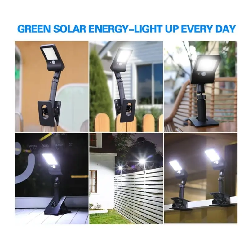 

AA77 Наружные клипсы на солнечной энергии, индукционный белый свет, водонепроницаемая система садового освещения