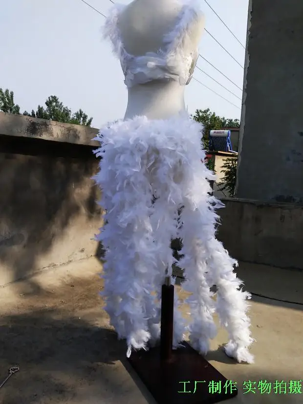 新モデル滑走路フェザー下着ダイヤモンドとビーズコスプレ小道具ナイトクラブパフォーマンス小道具ハロウィンパーティー小道具