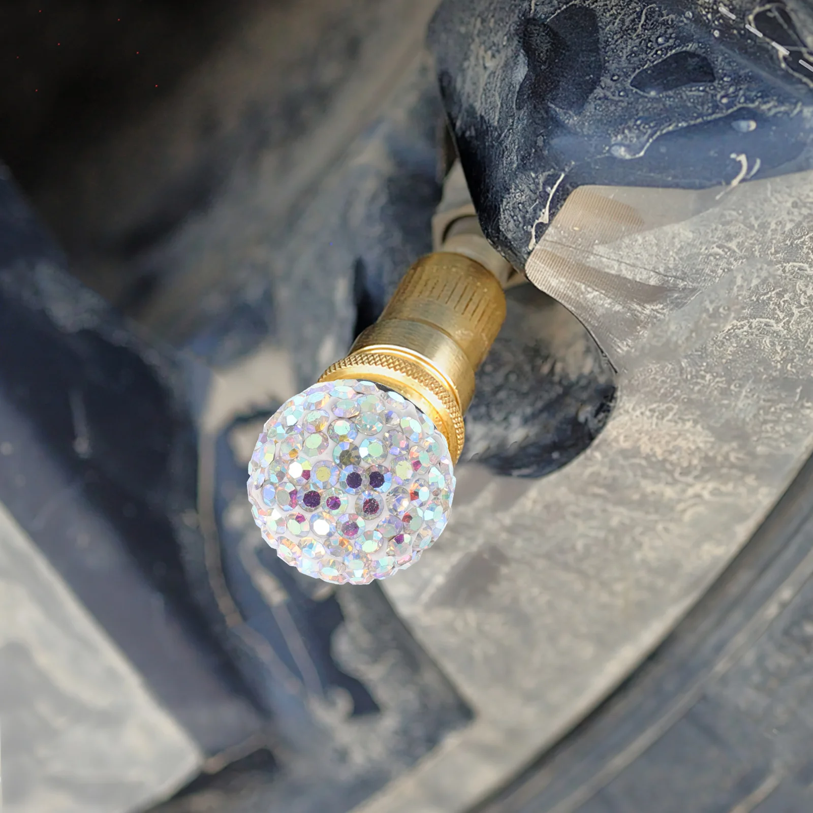 

4Pcs Crystal Bling Tire Valve Stem Caps Universal Fit Dustproof Waterproof Car Accessories Sparkling Car Valve Covers