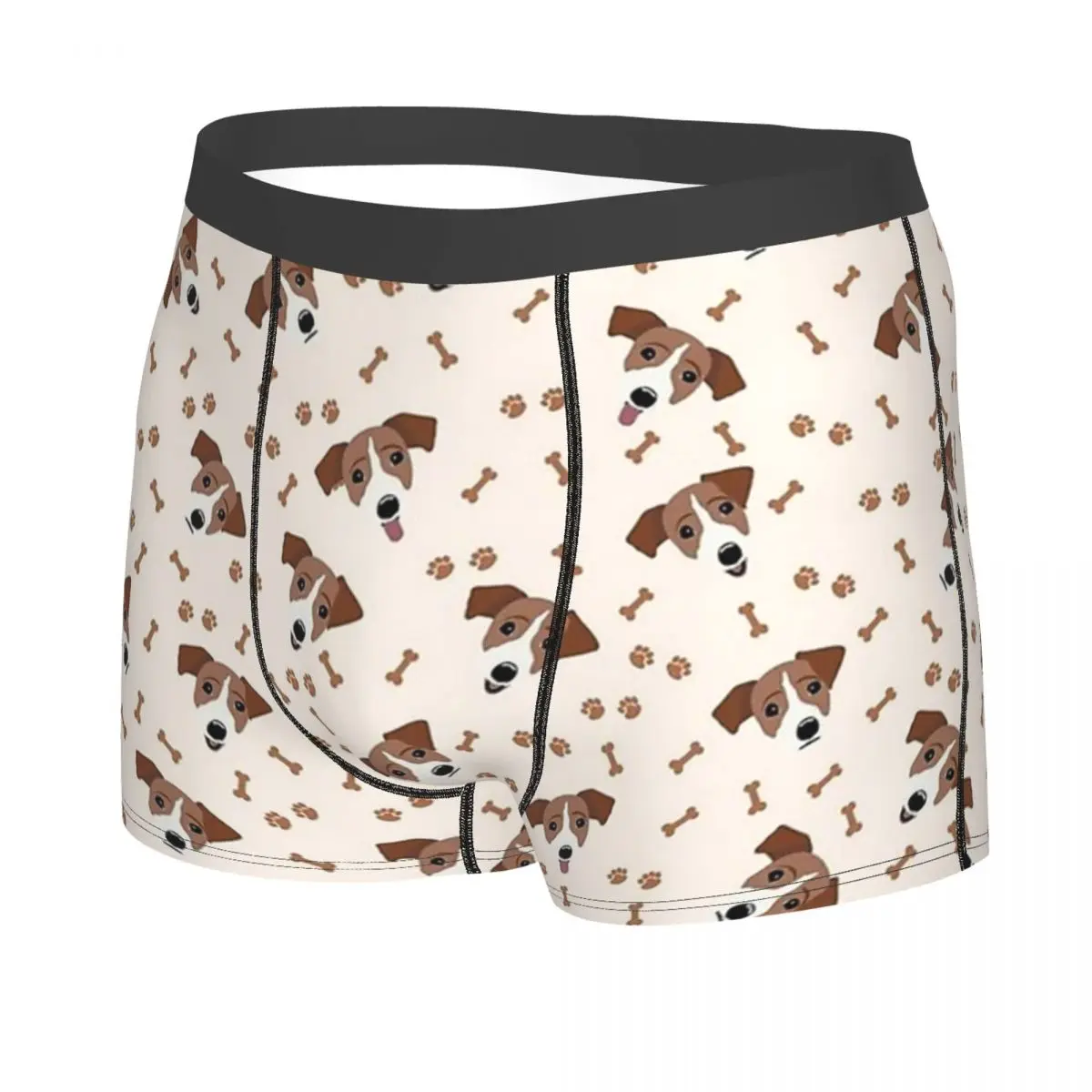Boxer Underpants Shorts Jack Russell Terrier Dog With Bones Panties Male Comfortable Underwear for Homme Man Boyfriend Gift