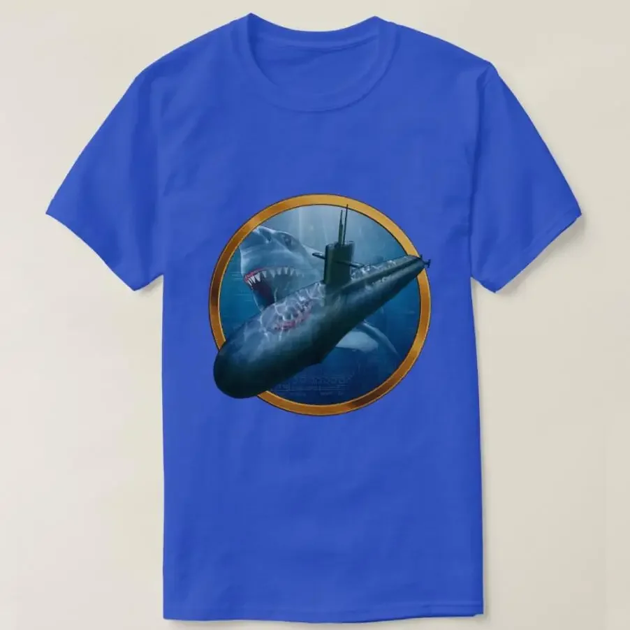 Attack Submarine Shark Men T-Shirt Short Sleeve Casual 100% Cotton O-Neck Summer TShirt