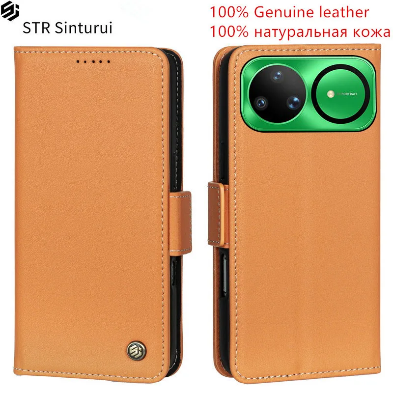 

STR Genuine leather Nappa grain card Slot Wallet Cover For Huawei nova 15 14 Ultra 13 Pro Lite 14i 13i shockproof phone Case