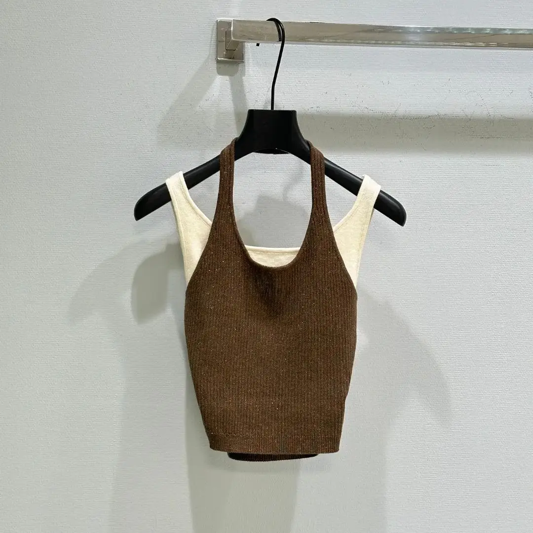 

25SS early autumn new model! Fake two-piece design