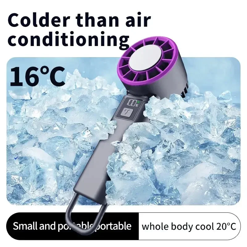 USB充電式扇風機 電動ハンディブレードレスファン 5段階風量調節 冷風扇 ポータブル 屋外 折りたたみ式 ミニ ターボファン