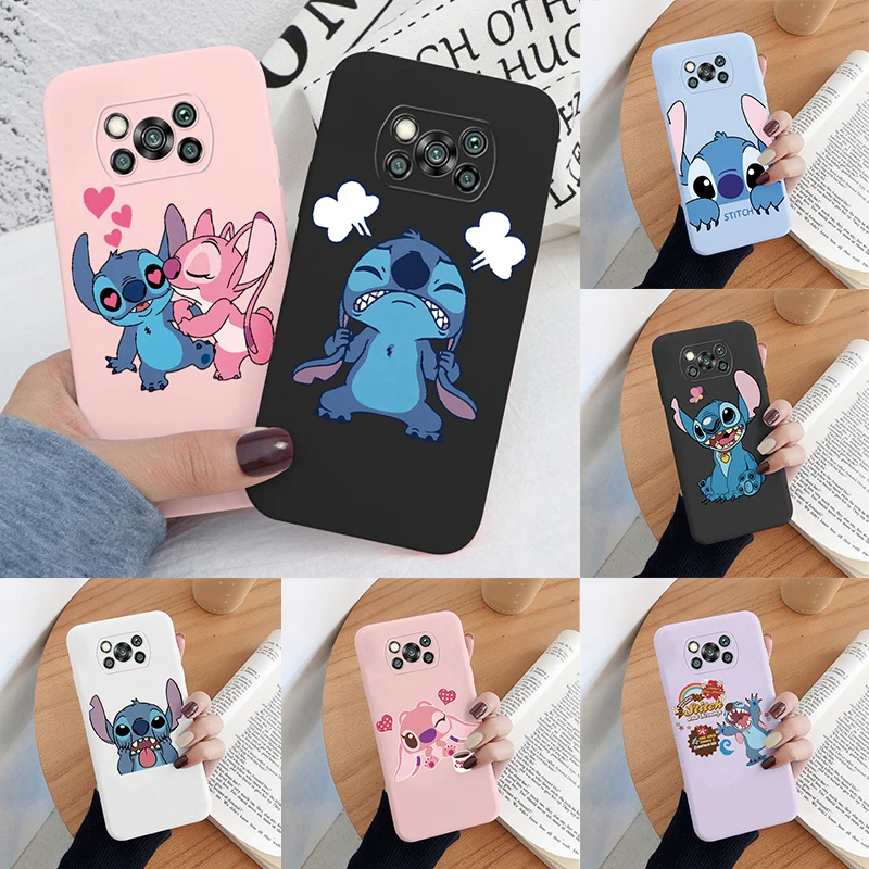 Super Cute Stitch Case For POCO X3 Bags Poco X3 NFC X 3 Pro Phone Case TPU Soft Silicone Shell Cover For Xiaomi Poco X3 Fundas