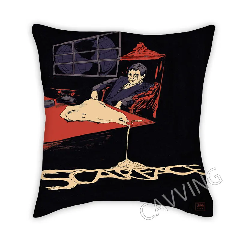 Scarface 3D Printed Polyester Decorative Pillowcase Throw Pillow Cover Square Zipper Cases Fan Gifts Home Decor  H02