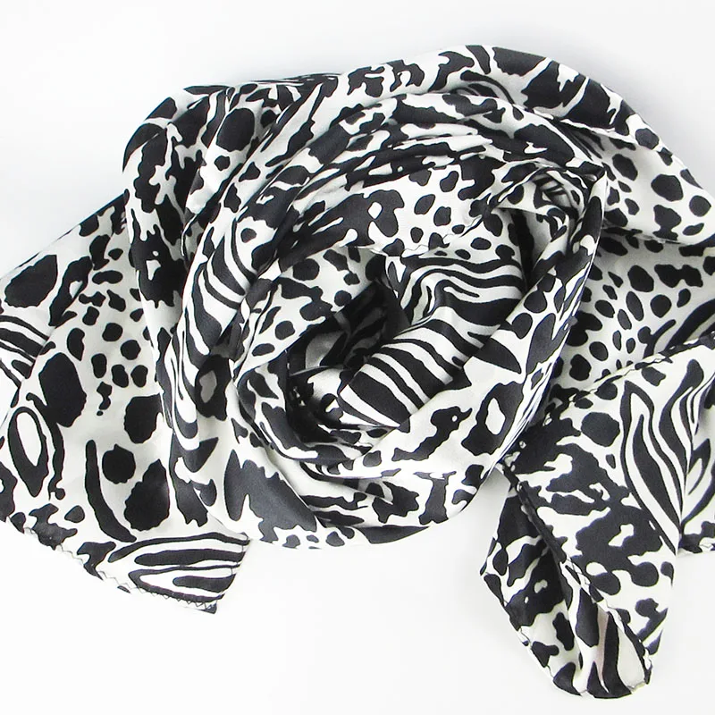 

Шелковый шарф с милым животным, леопардовым принтом и зеброй, женские шали и накидки высокого качества с принтом, палантин из пашмины, хиджаб, снуд