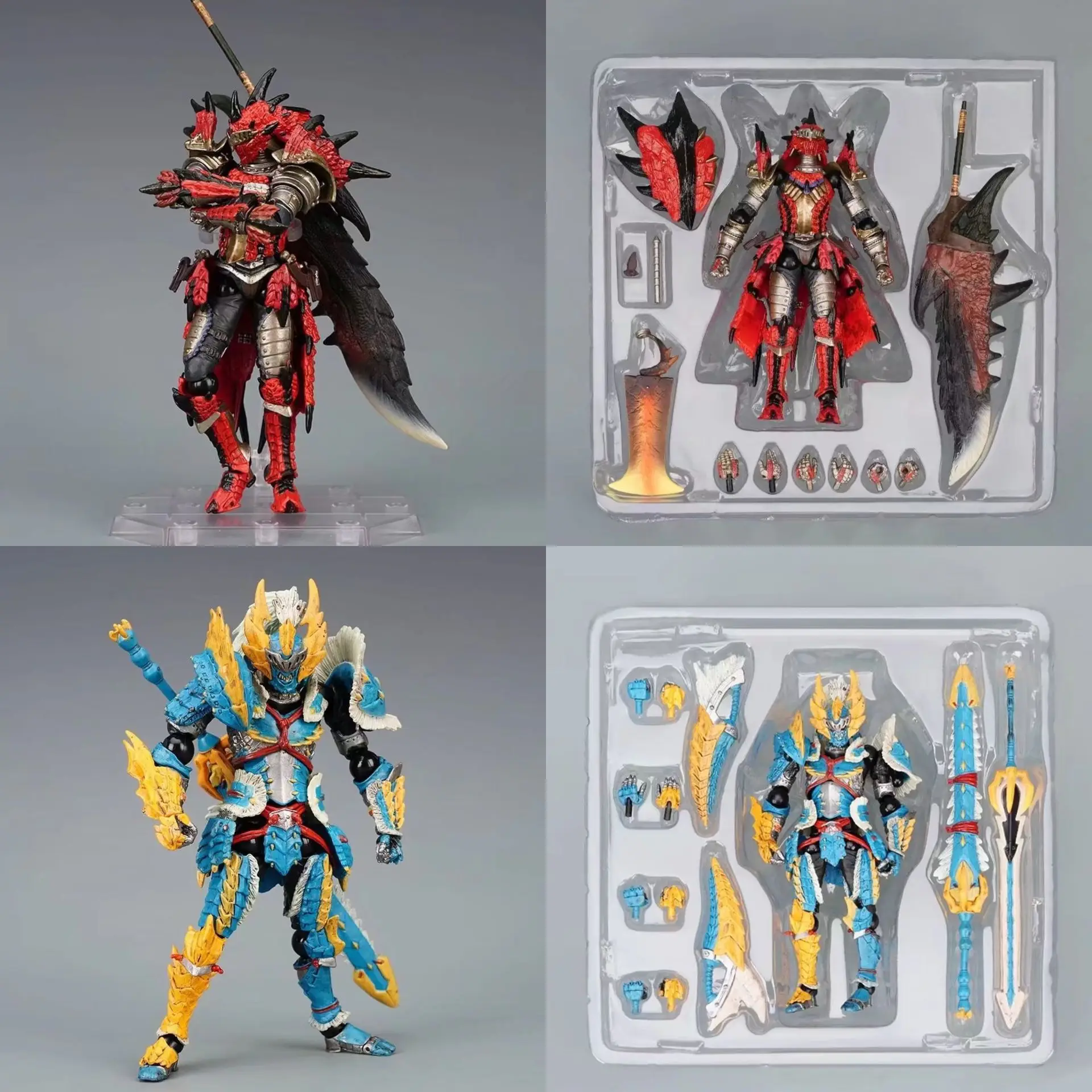 

Yamaguchi-style Rathalos, Zinogre, Male Hunter, Articulated Action Figure, Figurine, Ornament, Model