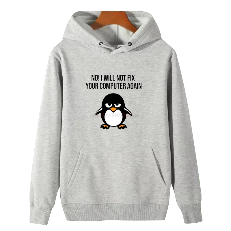 Swith To Linux Angry Tux Penguin New In Hoodies Sweatshirts Programmer Computer Developer Winter Pullovers Thick Sweater Hoodie