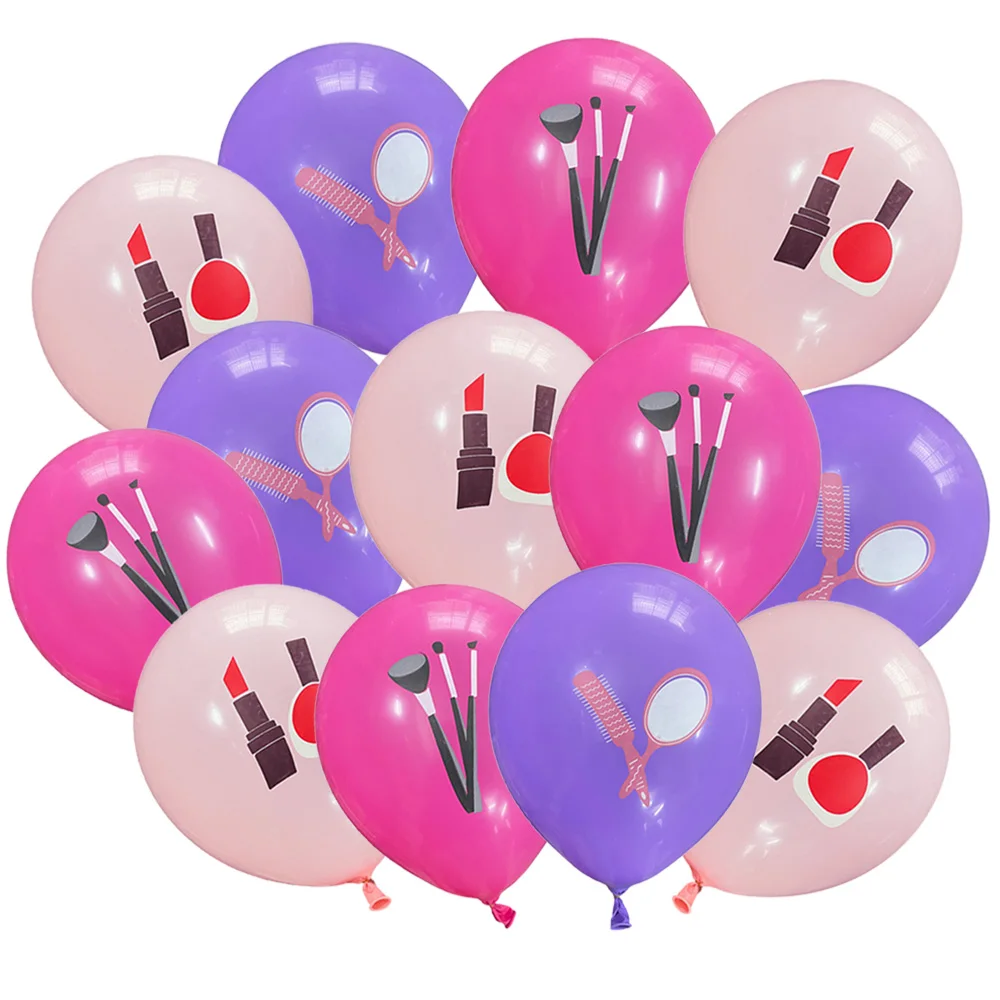 

30 Pcs Cosmetics theme Balloons baby Pink theme Latex Balloons 12inch Decorations Babie Birthday party supplies