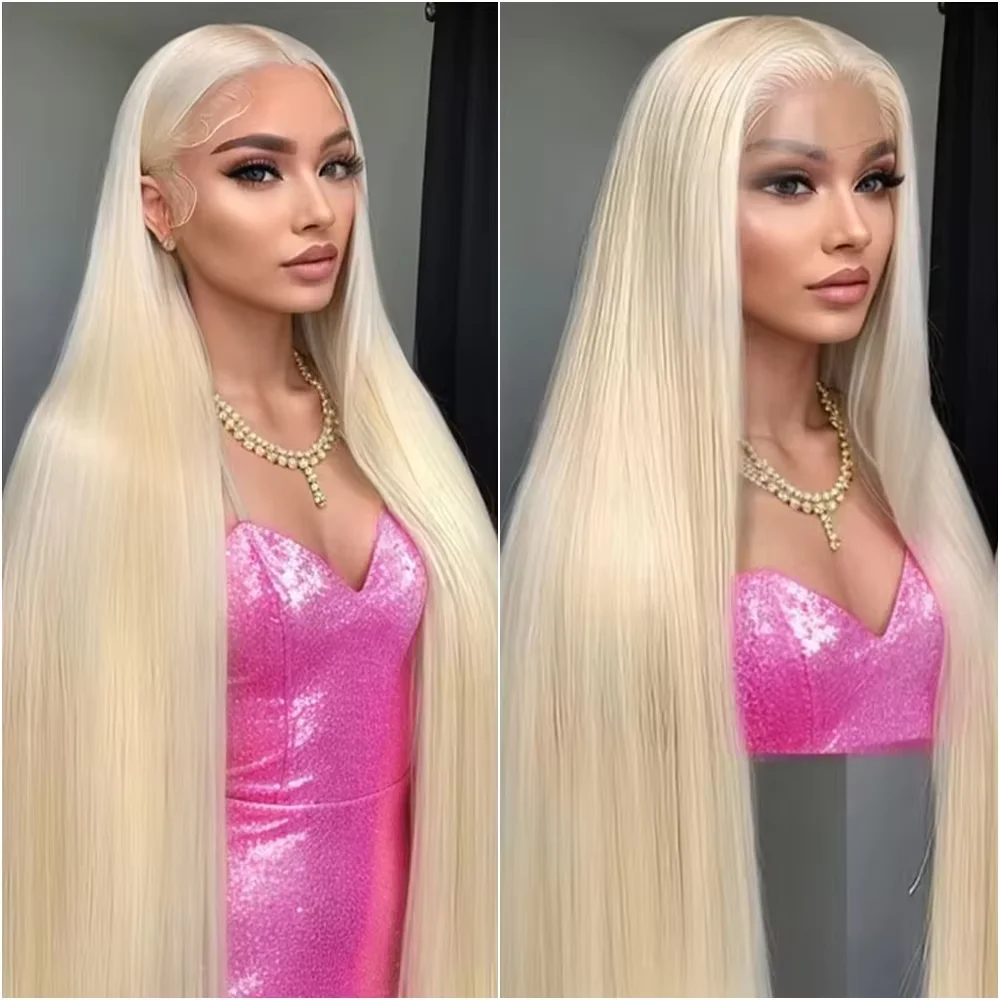 200% الكثافة مستقيم البرازيلي 613 شقراء 13x4 HD الدانتيل الجبهة خصلات الشعر المستعار الإنسان للنساء غلويليس الدانتيل الباروكات الأمامية قبل قطعها