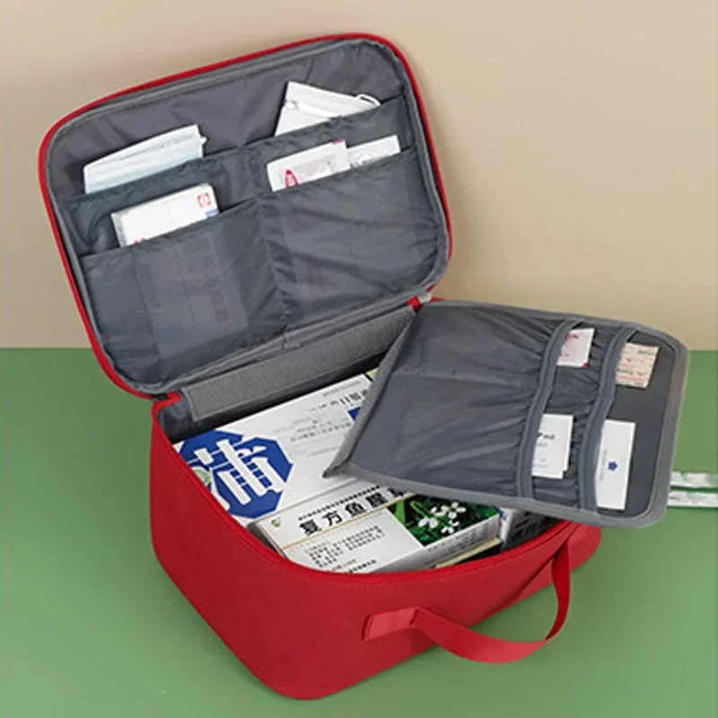 Large Capacity Storage Bag Large Capacity Medical Pack Portable Outdoor Trip Medicine Organize Pouch First Aid Kit Deposit Items