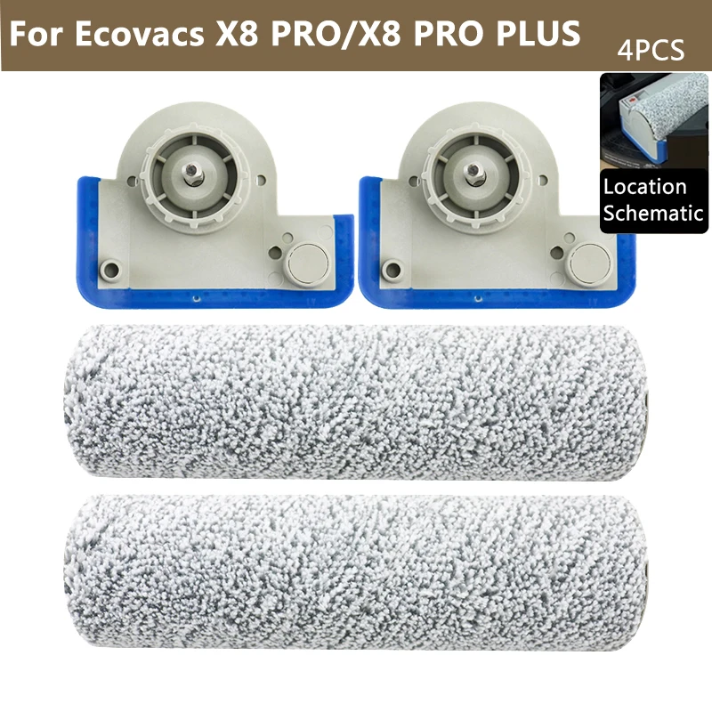 Für Ecovacs Deebot X8 PRO / X8 PRO PLUS AI Staubsauger: Rollenmopp, Seitenabdeckung, Rollenbürste, Griffkappe, Zubehör, Austauschbare Teile