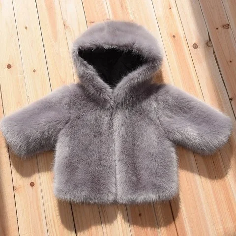 Children Clothing Faux Fur Coat 2022 Autumn Winter New Short Coat Trend for Boys Girls Korean Casual Fashionable Winter Clothes