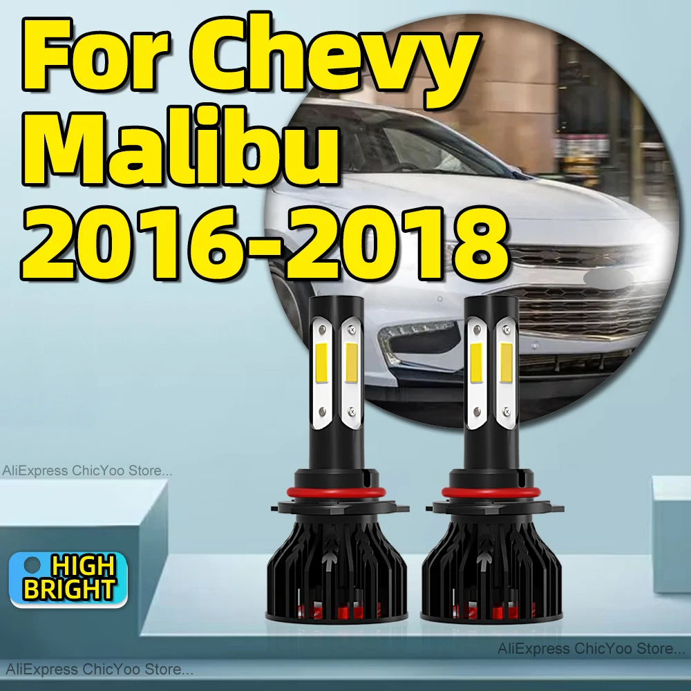 

180W 30000LM LED 2Pcs Car Headlight Bulbs 6000K Cold White Upgrade 9005 HB3 12V with Fan For Chevy Malibu 2016 2017 2018
