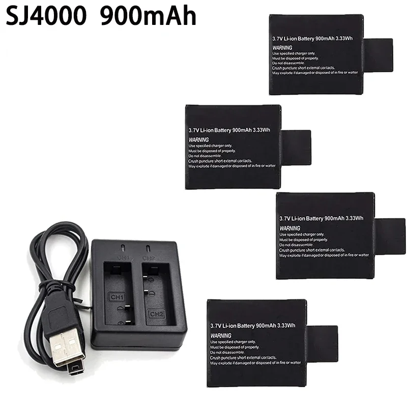 SJ4000 Rechargeable Sports Action Camera Battery for SJ5000 SJ6000 for SJCAM Sport DV Camera Bateria + Charger FOR SJCAM SJ4000