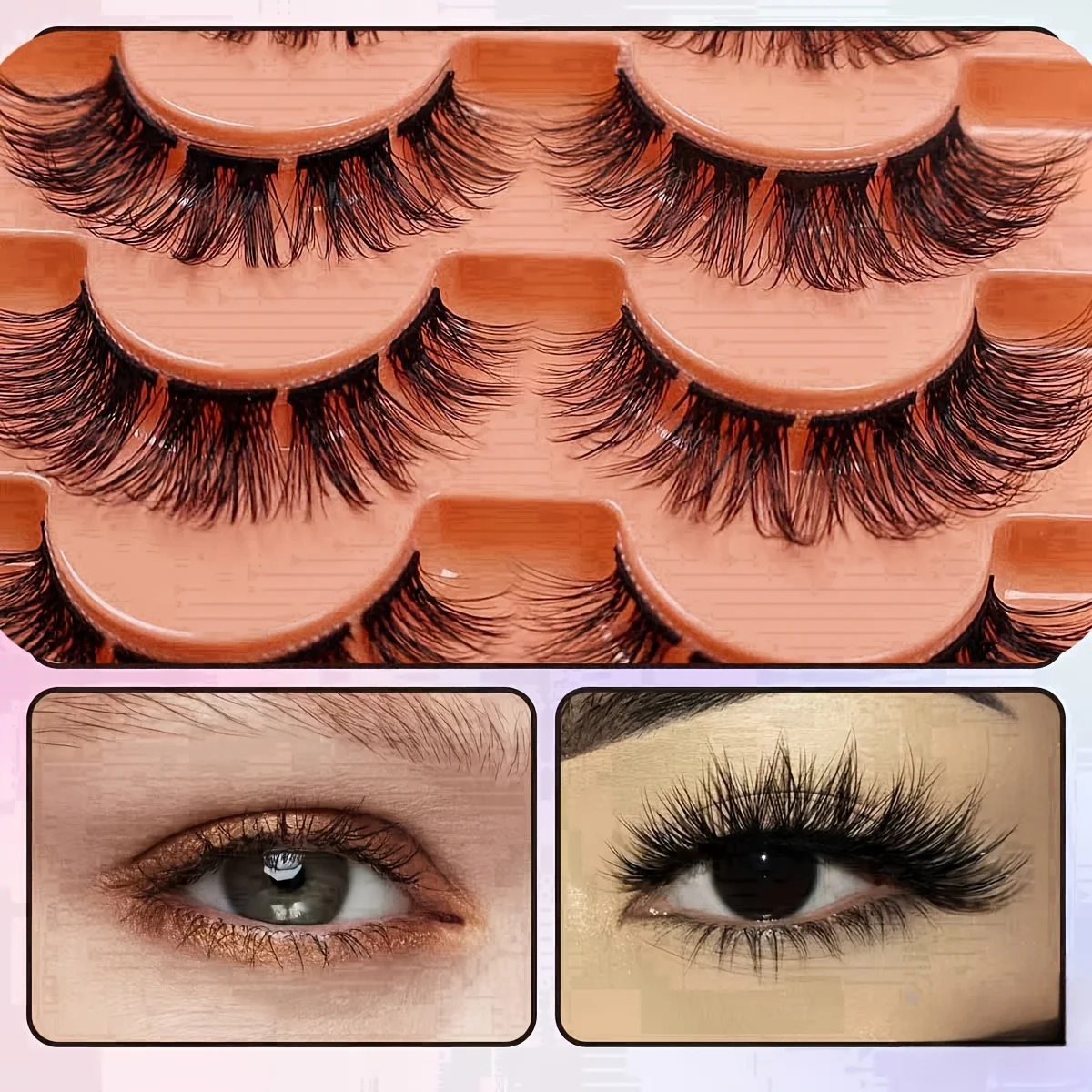 7-Pair Segmented Explosive Russian Curl False Eyelash Thick Curling 3D Simulation Eyelash