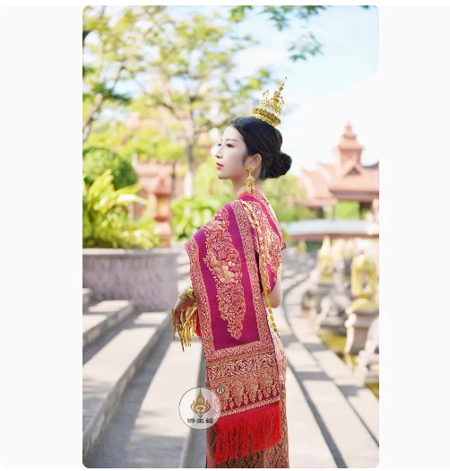 

Лето 2025 года, новая роскошная тайская традиционная одежда, женский шарф ручной работы, одежда для тайской фотографии, горячая распродажа