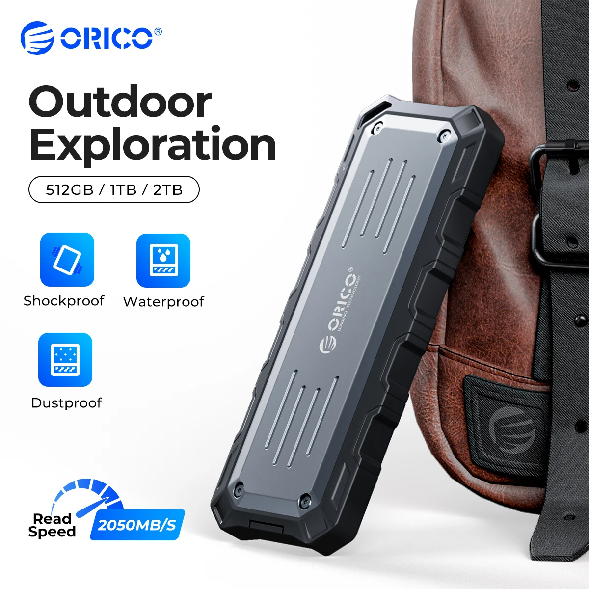 ORICO Mecha Series Portable SSD USB 3.2 Gen2 tipe-c 20Gbps eksternal Solid State Drive PSSD untuk pekerja luar ruangan fotografer