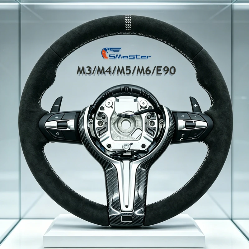 

for BMW F30 F33 F36 F80 F20 F21 F22 F15 F10 F01 F02 F12 E70 E71 E90 Upgrade M3 M5 Full Suede M Sport Steering Wheel with Paddle