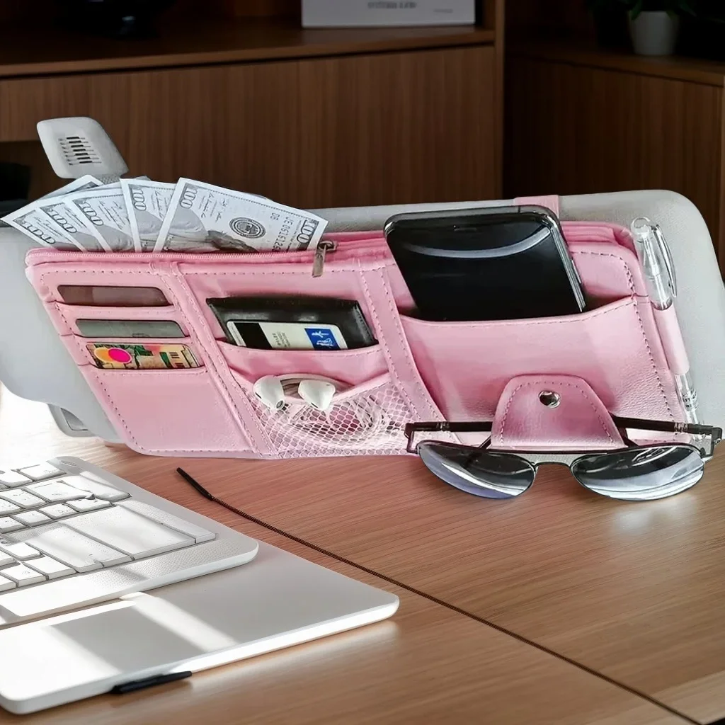 

​ ​ Органайзер для автомобильного козырька — держатель для солнцезащитных очков и аксессуары для интерьера для грузовиков и транспортных средств ​ ​