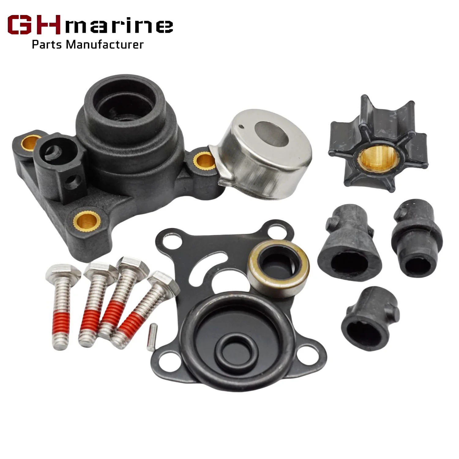 

394711 Outboard Water Pump Impeller Repair Service Kit for OMC Johnson Evinrude Outboard 8 9.9 10 15 HP Boat Motor 387610 391388