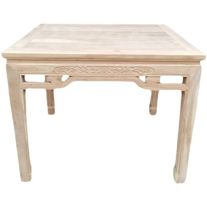 

Solid wood square old elm eight immortals table, Chinese-style household dining table, old-fashioned antique