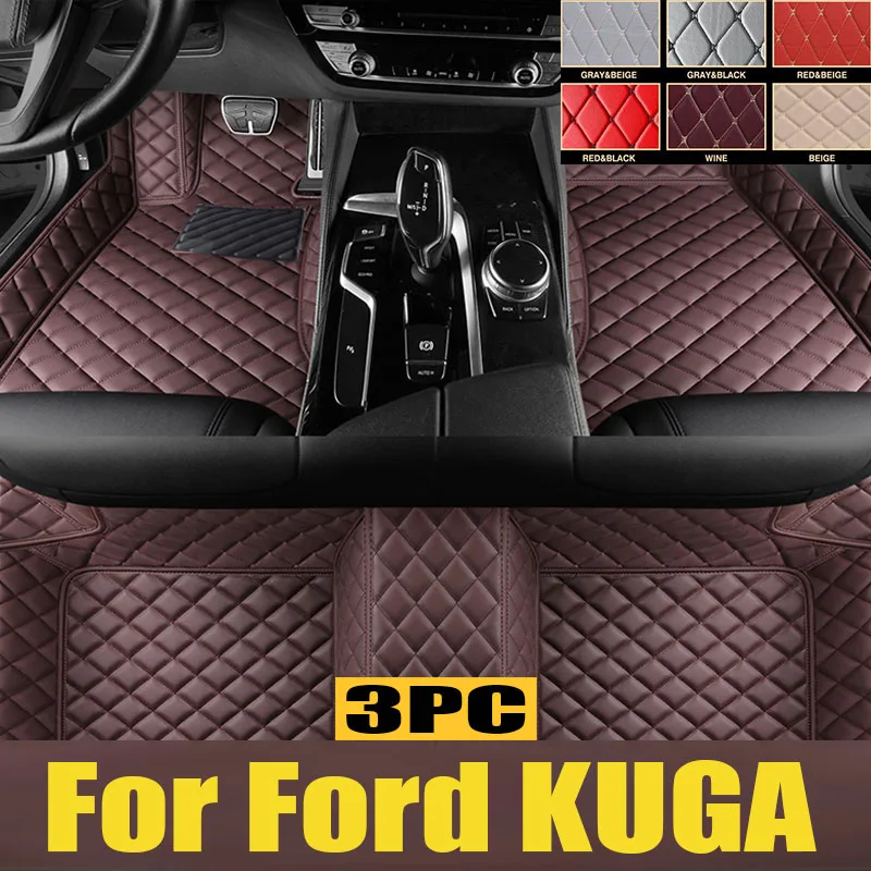 

Custom TPE Car Floor Mats For Ford KUGA 2013 2014 2015 2016 2017 2018 2019 2020 Waterproof Auto trunk mat Interior Carpet