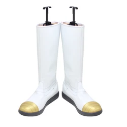 Son Goku Anime Cosplay Shoes Halloween Carnival Custom Made White Boots