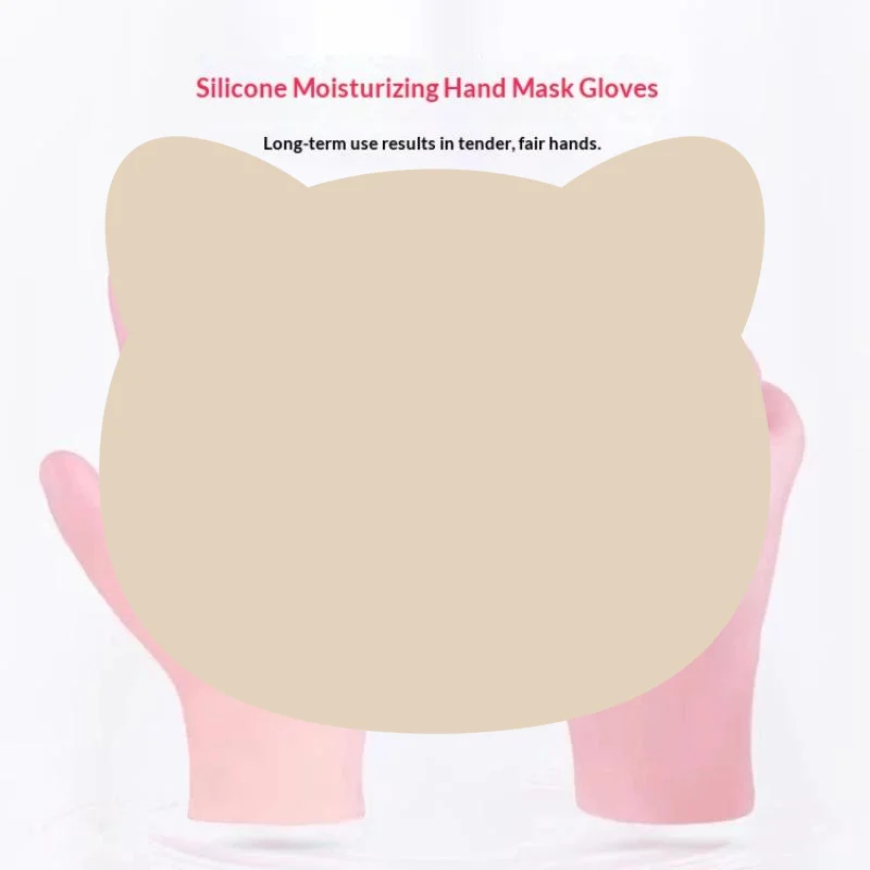 1 Pair Moisturizing Reusable Silicone Hand Mask Glove Set Deep Nourishing For Dry Cracked Hand Home Spa Skincare Tool