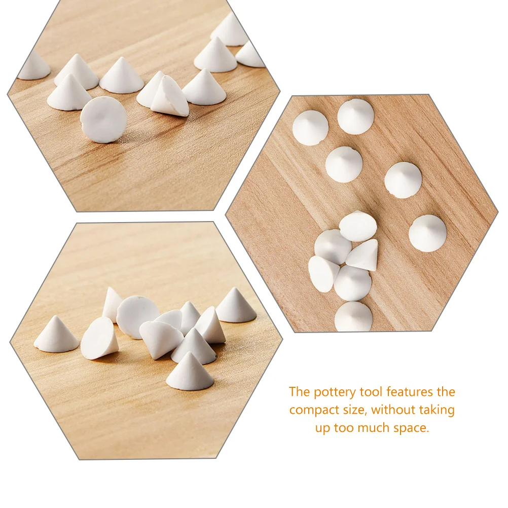 

50pcs Ceramic Pottery Stilts Kiln Ceramic Pottery Kiln Nail Nail Refractory Support Movable Firing Tools Clay Supplies