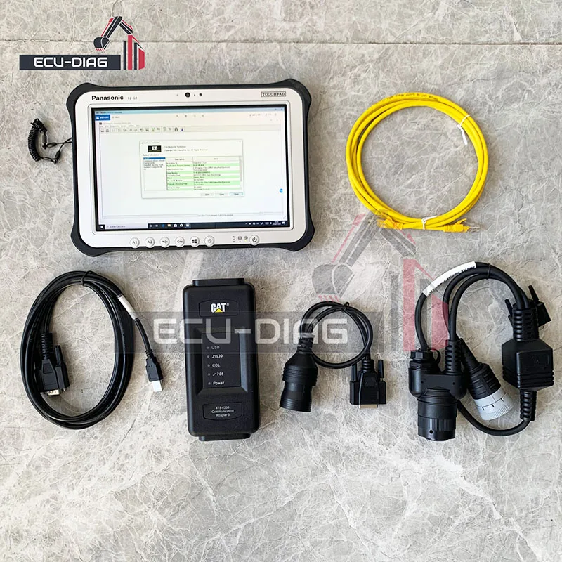 478-0235 CAT ET4 Diagnostic Tool with Tablet 2023A Software Ethernet Communications Adapter For Caterpillar Heavy Truck Duty