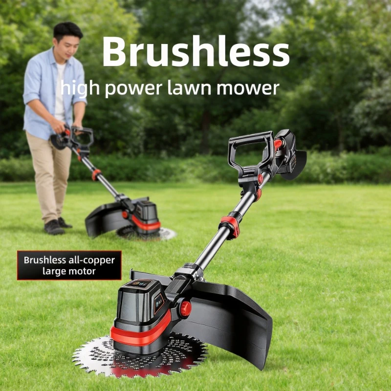 Multifunctional Lithium Rechargeable Electric Lawn Mower Household Garden Grass Trimmer