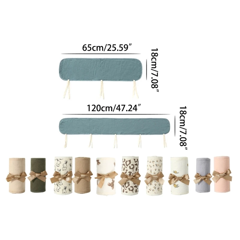 Protezione SoftEdge per lettino Set protezioni per sponde per culla per bambini Copertura per sponde avvolte Protezione per