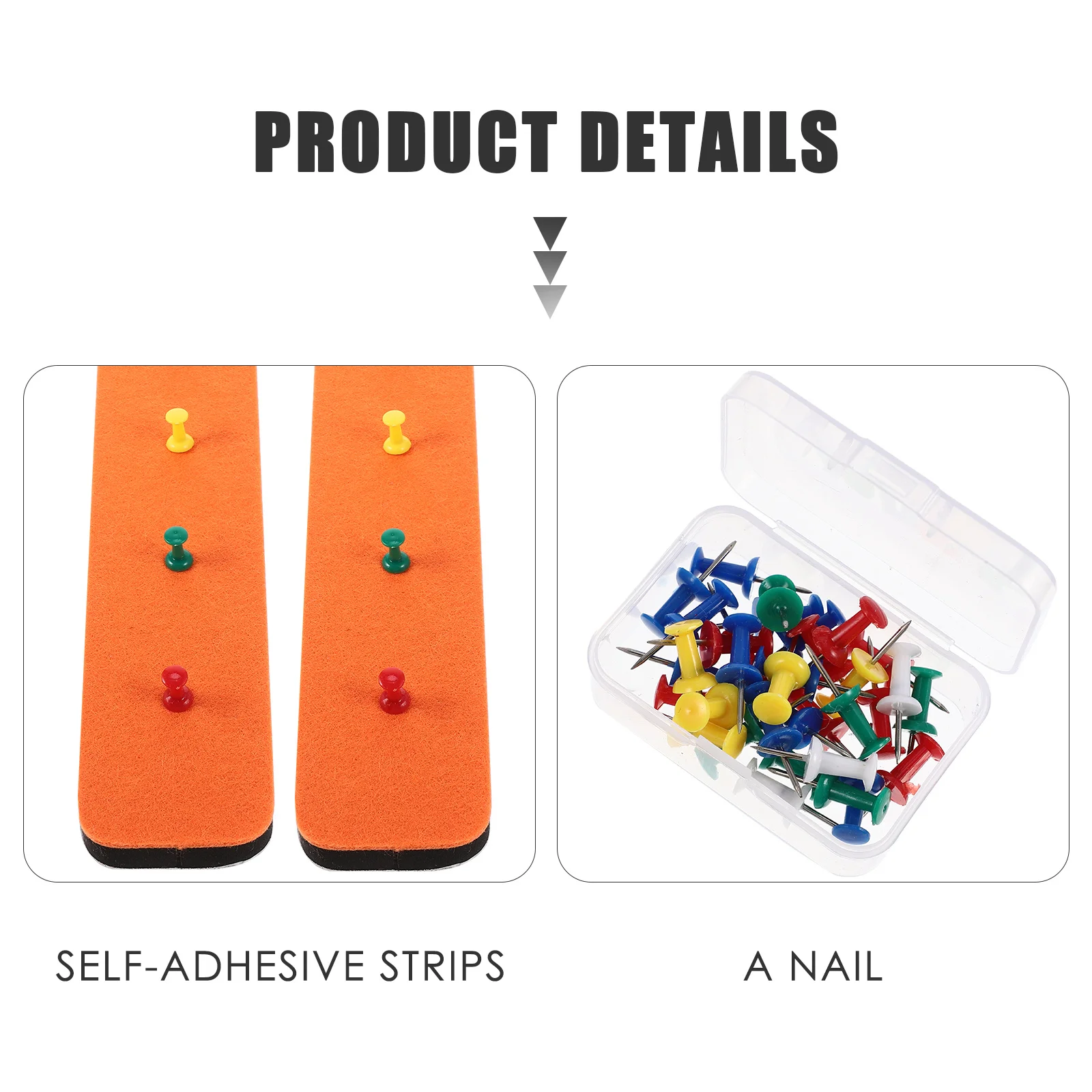 1Set Felt Pin Board Strip Easy Install Notice Board Wall Decor Bright Colors Practical Use Bulletin Boards Pin Boards for Walls