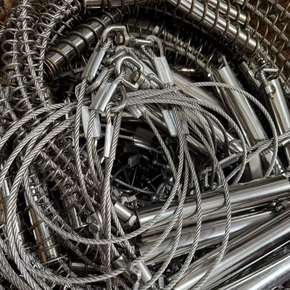 Section Double Steel Wire Stronger Spring Replacement With Nuts Wire Rope For the Wild Boar Trap Fox Trap Rabbit Trap