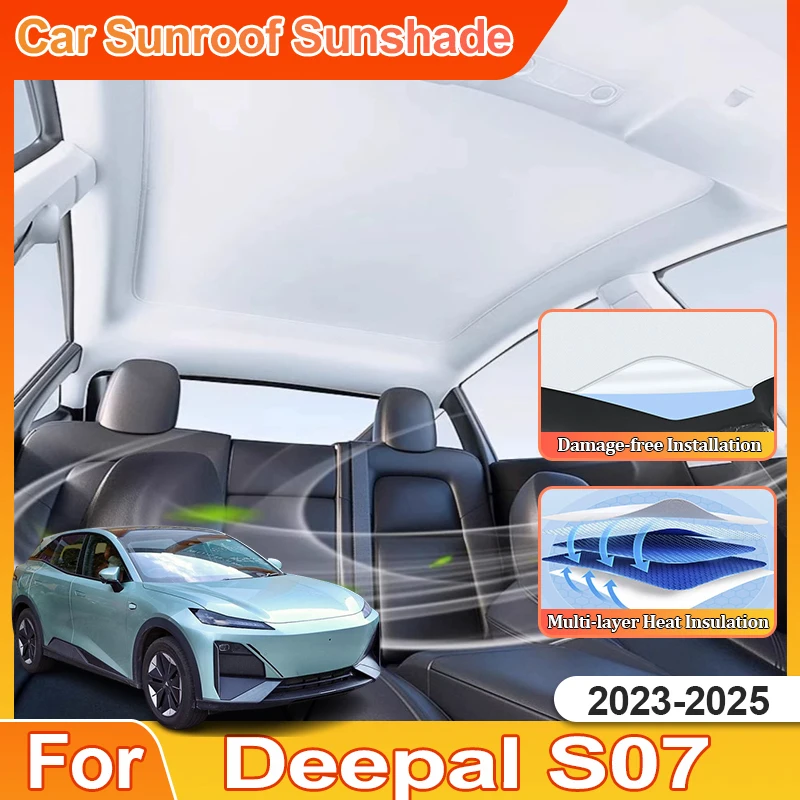 

Car Sunshade For Deepal S07 S7 Accessories 2023 2024 2025 Sunshade Cover Anti UV Protection Sunroof Accessorie Interior Skylight