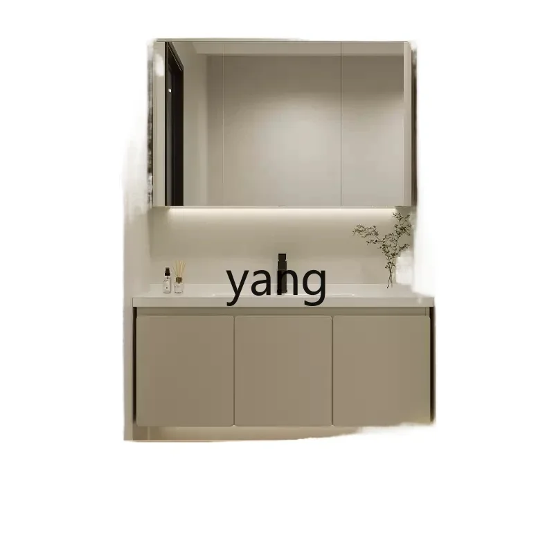 

LH washbasin cabinet combination custom oak solid wood bathroom mirror cabinet toilet washstand