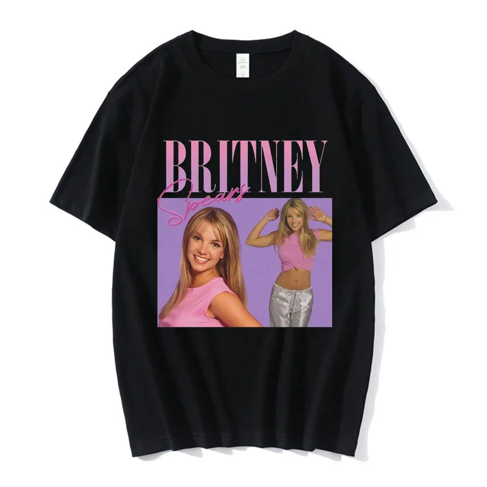90s Singer Britney Spears Beautiful Photo Graphic Print T-shirt