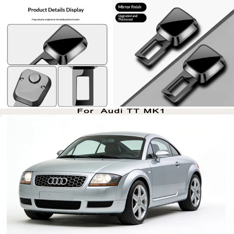 

For Audi TT MK1 Car Seat Belt Clip Extender Safety Seatbelt Lock Buckle Plug Thick Insert Socket Extender Safety Buckle