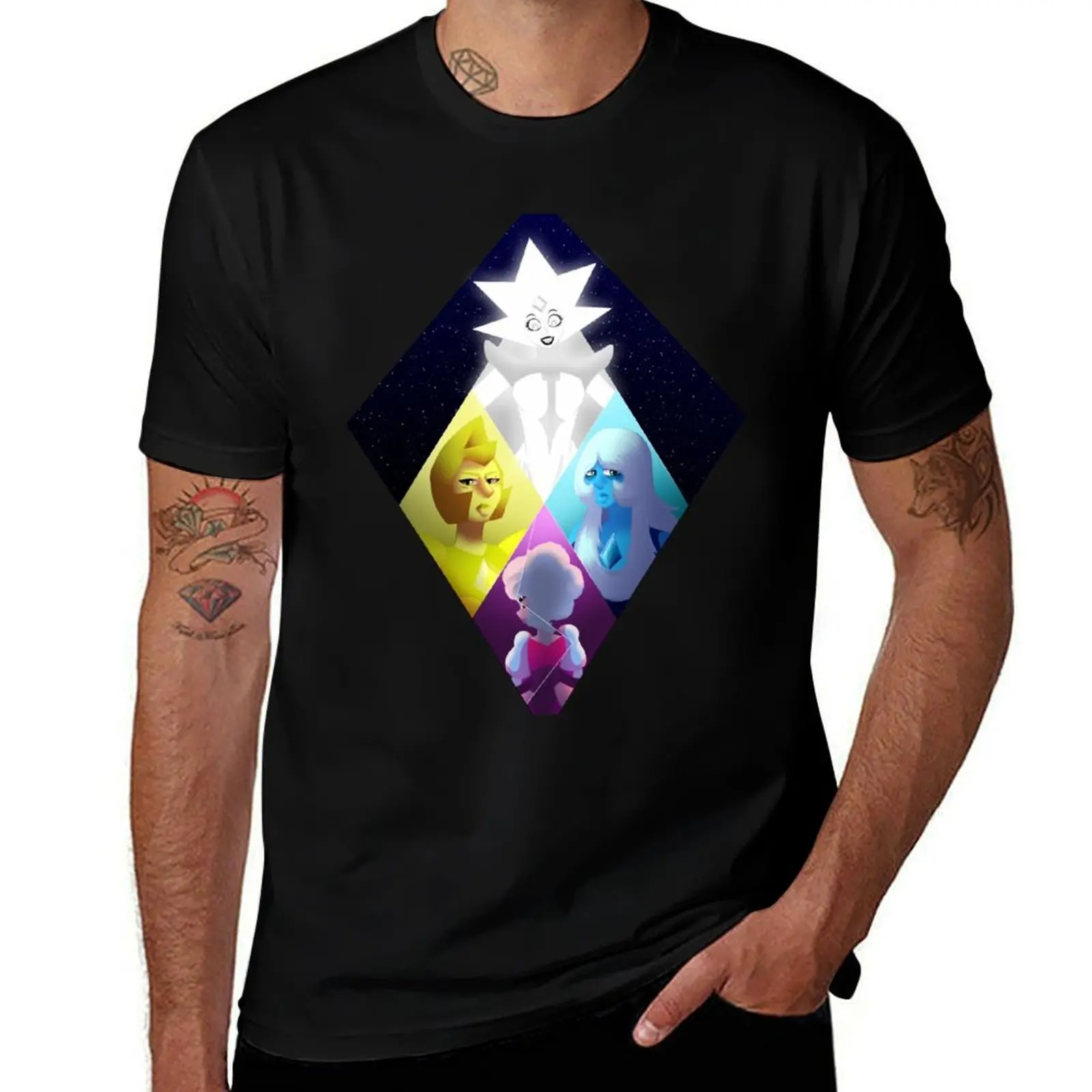 

diamonds T-Shirt graphics boys whites summer tops oversized mens vintage t shirts