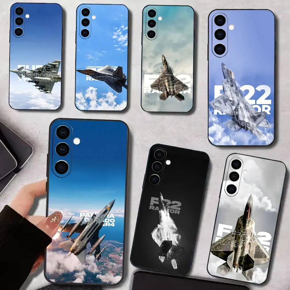 Fighter F-F35 F-22 Lightning   Phone Case For Samsung Galaxy A73,A72,A71,A70,A53,A52,A51,Soft Silicone Black Cover
