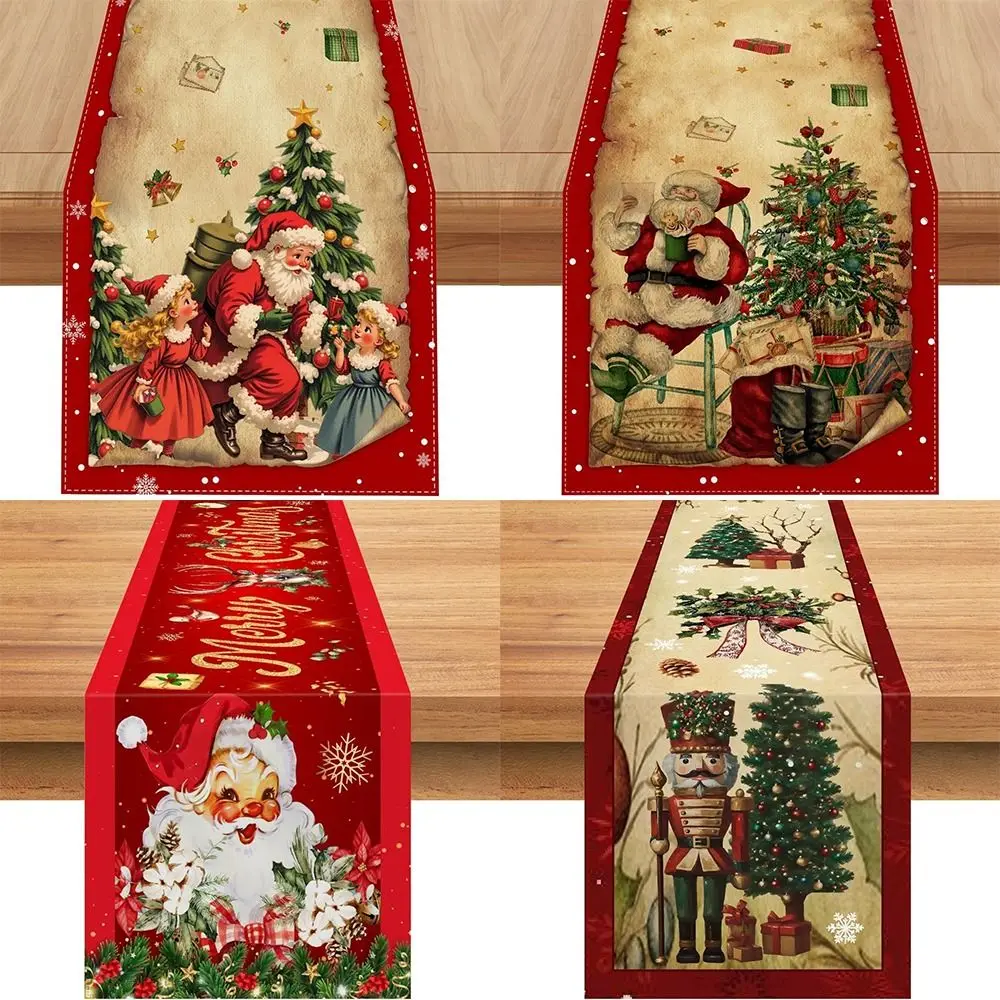 السنة الجديدة عيد الميلاد الجدول عداء أجراس عيد الميلاد سانتا كلوز عيد الميلاد مفرش المائدة غطاء العلم نافيداد هدية عيد ميلاد سعيد زينة #5