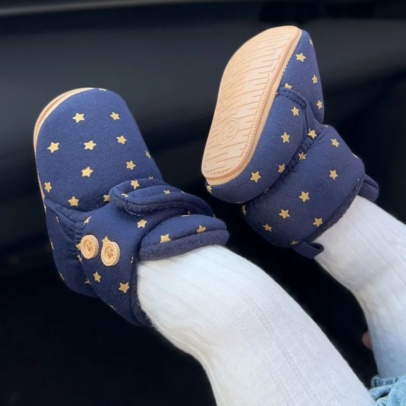 Infant Soft Sole Non Slip Winter Warm Boots for Boys Girls 0-12 Months Cushioned Insulated Cotton Shoes