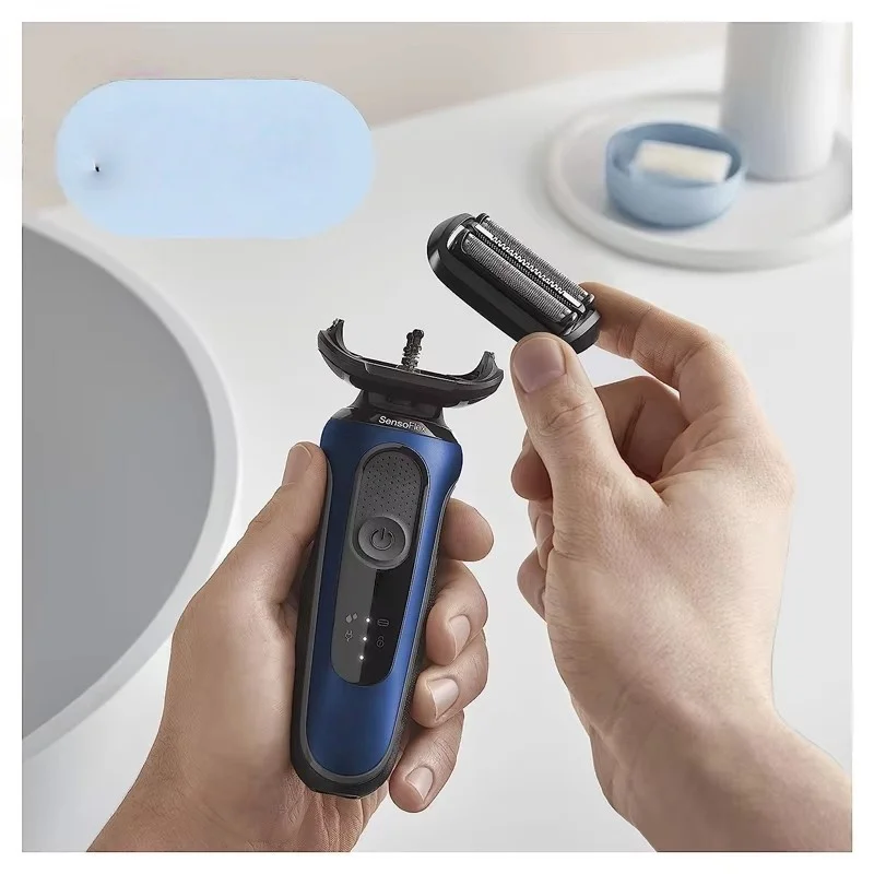 رأس بديل من السلسلة 5/6 53B متوافق مع ماكينة الحلاقة الكهربائية براون 5018s، 5020s، 5031s، 5050cs، 6020s، 6072cc، أسود