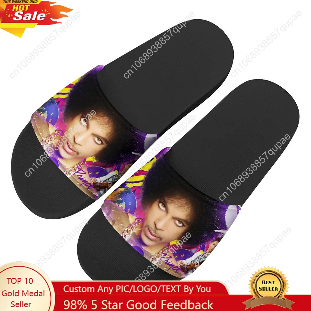 

Prince Rogers Nelson Slippers Home Water Singer Shoes Men Women Women Teenagers Beach Pool Sandals Tailor-made Summer Slipper